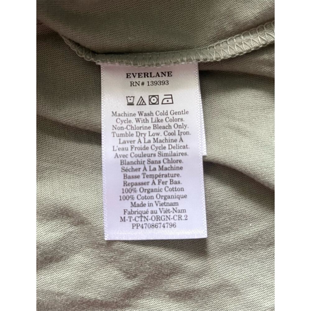 New Everlane The Organic Crew Shirt Green Size Medium Men - Picture 10 of 11